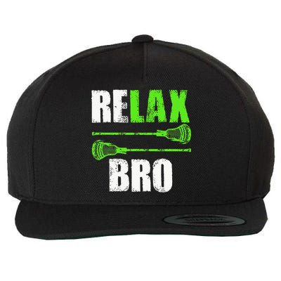Relax Bro Lacrosse Sports Team Game Wool Snapback Cap