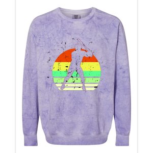 Retro Baseball Logo Colorblast Crewneck Sweatshirt