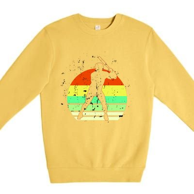 Retro Baseball Logo Premium Crewneck Sweatshirt