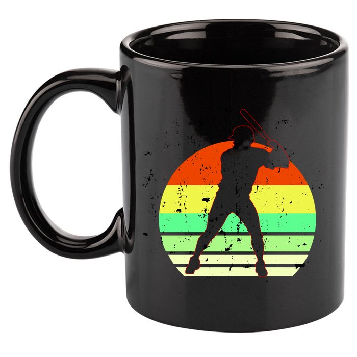 Retro Baseball Logo 11oz C Handle Ceramic Mug
