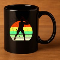 Retro Baseball Logo 11oz C Handle Ceramic Mug