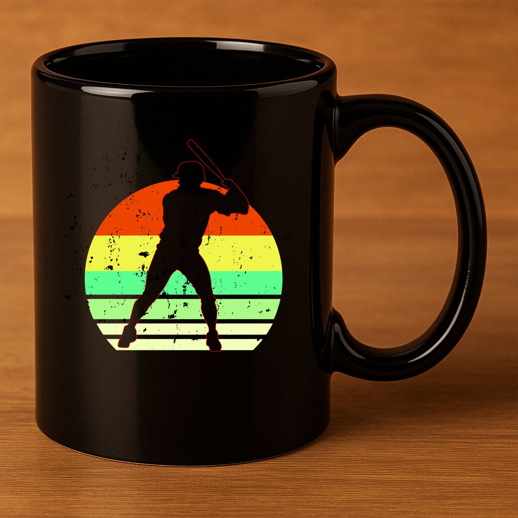 Retro Baseball Logo 11oz C Handle Ceramic Mug