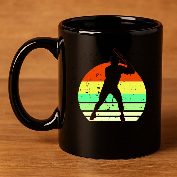 Retro Baseball Logo 11oz C Handle Ceramic Mug