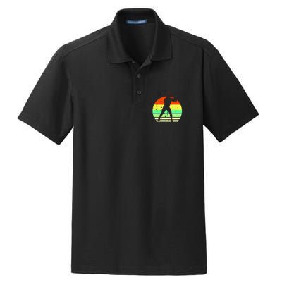 Retro Baseball Logo Dry Zone Grid Polo
