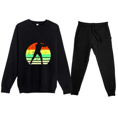 Retro Baseball Logo Premium Crewneck Sweatsuit Set