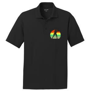 Retro Baseball Logo PosiCharge RacerMesh Polo