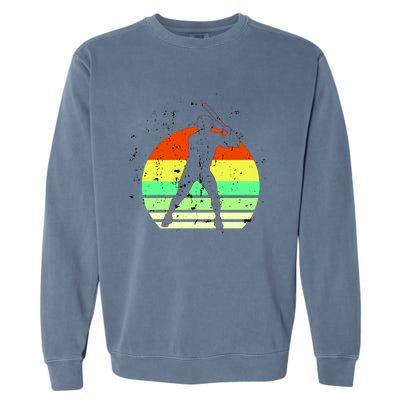 Retro Baseball Logo Garment-Dyed Sweatshirt