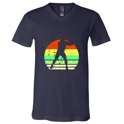 Retro Baseball Logo V-Neck T-Shirt