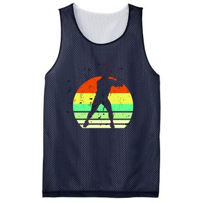 Retro Baseball Logo Mesh Reversible Basketball Jersey Tank