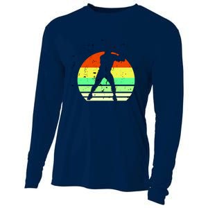 Retro Baseball Logo Cooling Performance Long Sleeve Crew