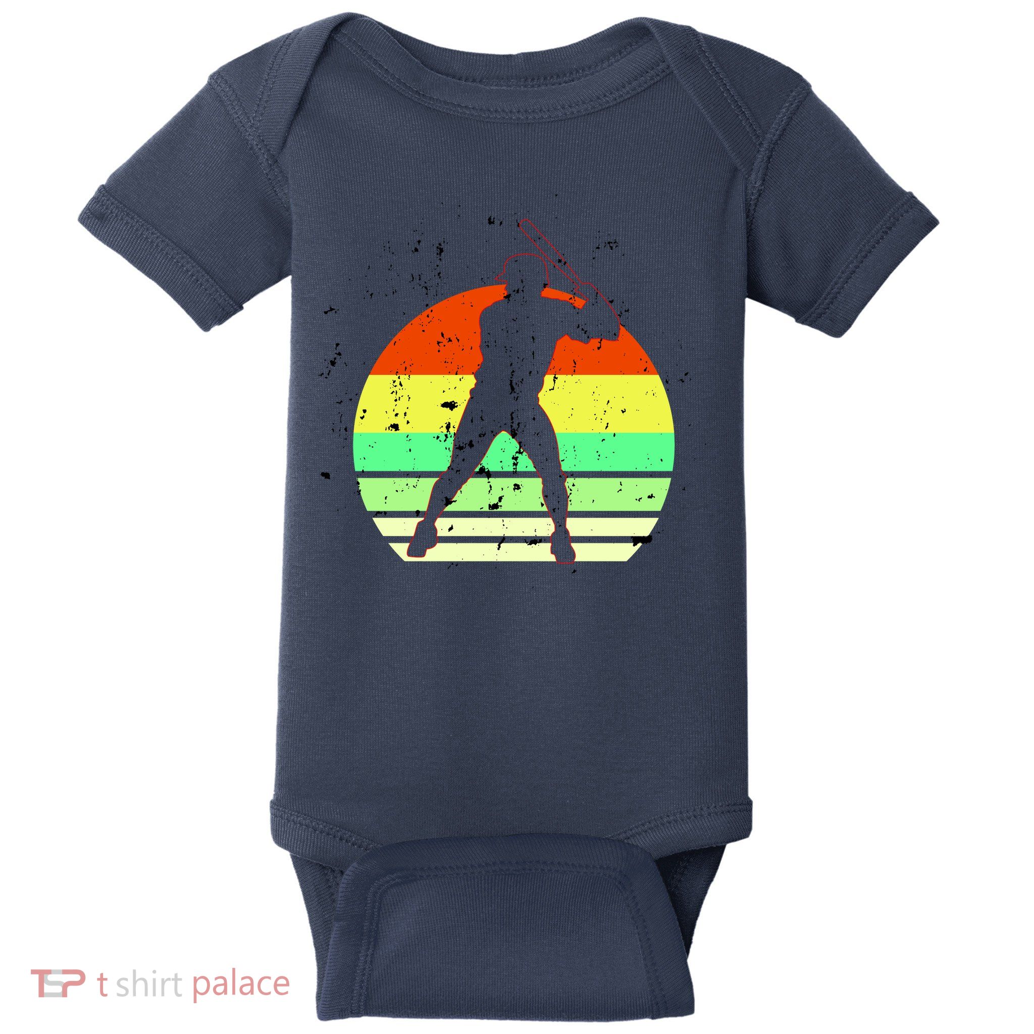 Retro Baseball Logo Baby Bodysuit