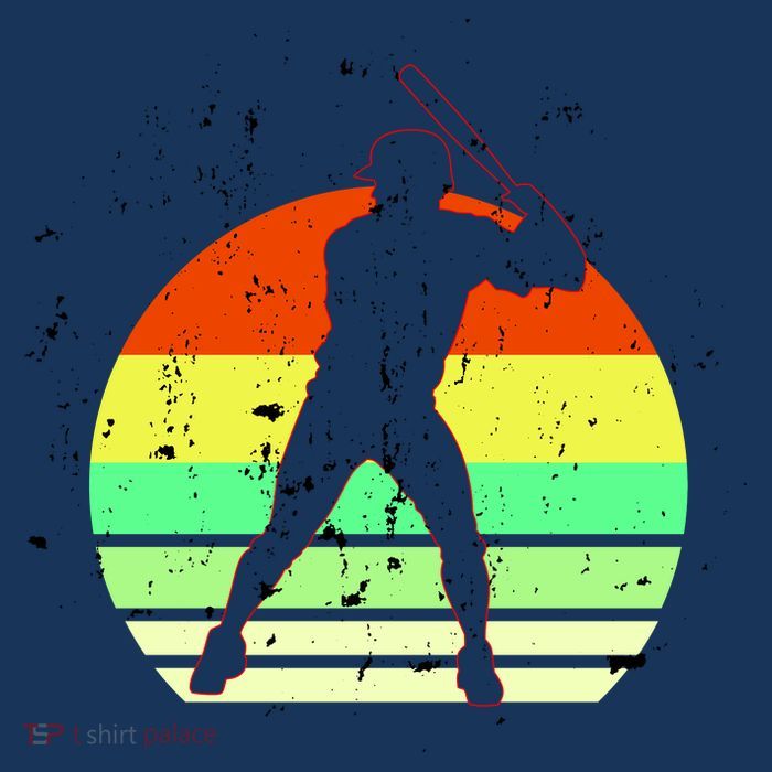 Retro Baseball Logo Women's V-Neck T-Shirt