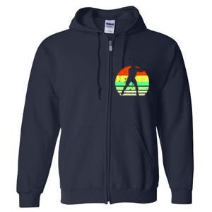 Retro Baseball Logo Full Zip Hoodie