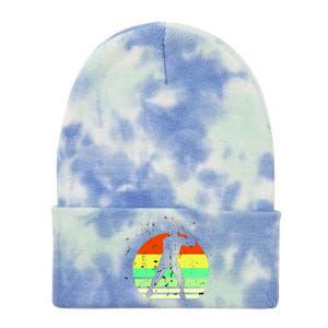 Retro Baseball Logo Tie Dye 12in Knit Beanie