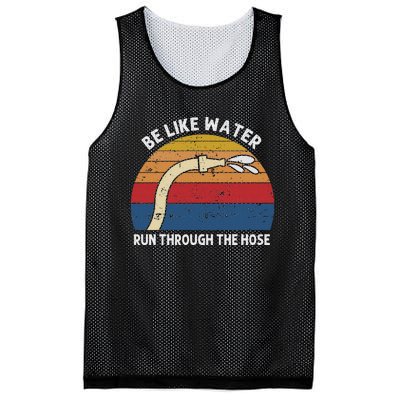 Retro Be Like Water Run Through The Hose Mesh Reversible Basketball Jersey Tank