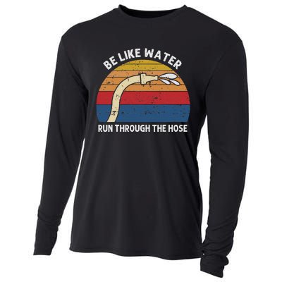 Retro Be Like Water Run Through The Hose Cooling Performance Long Sleeve Crew