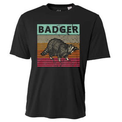 Retro Badger Love Honey Badgers Cooling Performance Crew T-Shirt