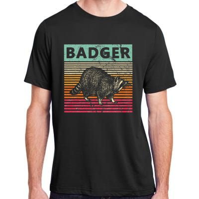 Retro Badger Love Honey Badgers Adult ChromaSoft Performance T-Shirt