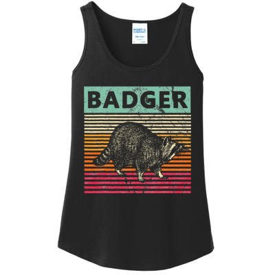 Retro Badger Love Honey Badgers Ladies Essential Tank