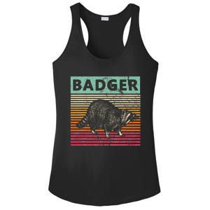 Retro Badger Love Honey Badgers Ladies PosiCharge Competitor Racerback Tank