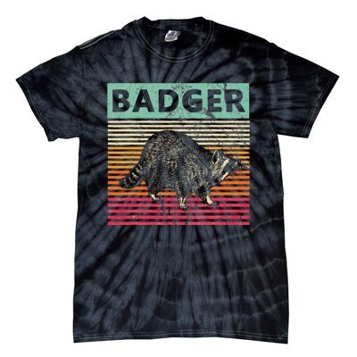 Retro Badger Love Honey Badgers Tie-Dye T-Shirt