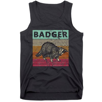 Retro Badger Love Honey Badgers Tank Top