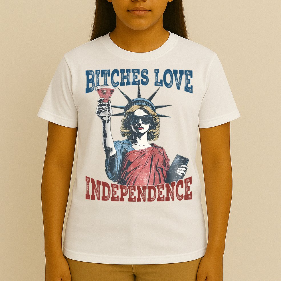 Retro Bitches Love Independence Funny T-Shirt