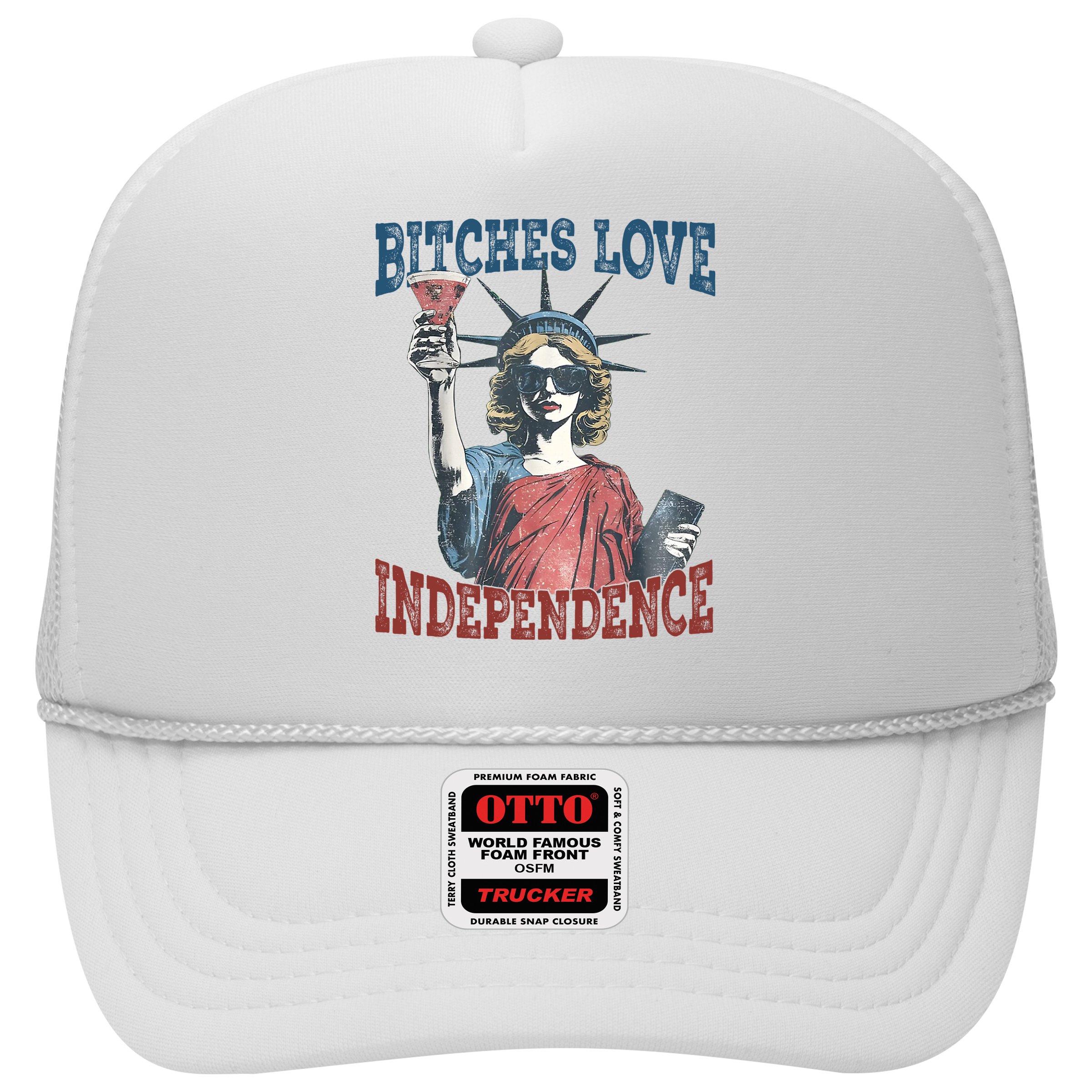 Retro Bitches Love Independence Funny Hat