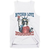 Retro Bitches Love Independence Funny Tank Top