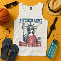 Retro Bitches Love Independence Funny Tank Top