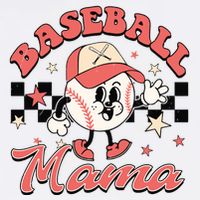 Retro Baseball Mama Hat Checkered 11oz C Handle Ceramic Mug