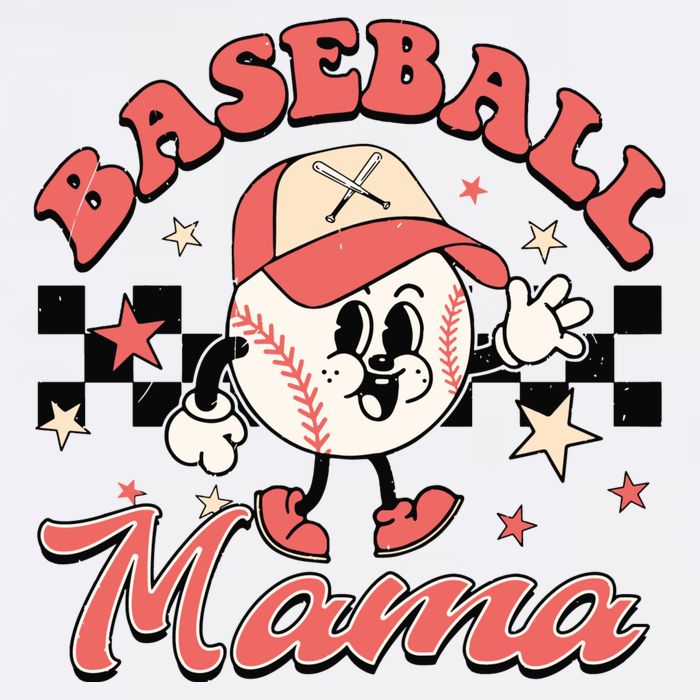 Retro Baseball Mama Hat Checkered 11oz C Handle Ceramic Mug