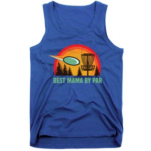 Retro Best Mama Disc Golf Mom 70s Frisbees Golfer Golfing Cute Gift Tank Top