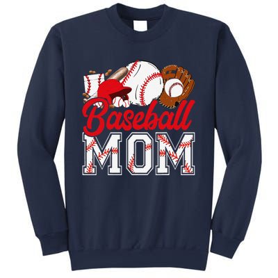 Retro Baseball Mom Mama Baseball Life Softball Life Game Day Sweatshirt