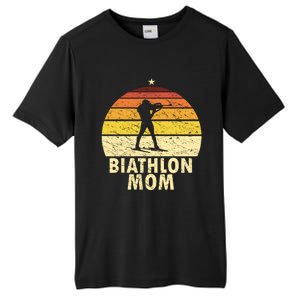 Retro Biathlon Mom Wintersport Cross Country Skiing Biathlon Funny Gift Tall Fusion ChromaSoft Performance T-Shirt