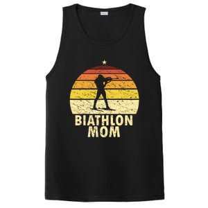 Retro Biathlon Mom Wintersport Cross Country Skiing Biathlon Funny Gift PosiCharge Competitor Tank