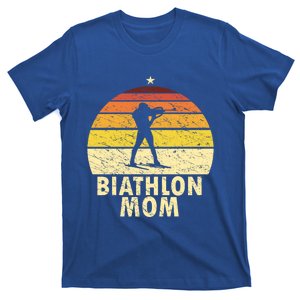 Retro Biathlon Mom Wintersport Cross Country Skiing Biathlon Funny Gift T-Shirt