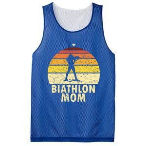 Retro Biathlon Mom Wintersport Cross Country Skiing Biathlon Funny Gift Mesh Reversible Basketball Jersey Tank