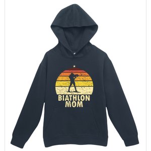 Retro Biathlon Mom Wintersport Cross Country Skiing Biathlon Funny Gift Urban Pullover Hoodie