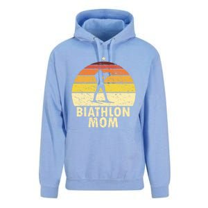 Retro Biathlon Mom Wintersport Cross Country Skiing Biathlon Funny Gift Unisex Surf Hoodie