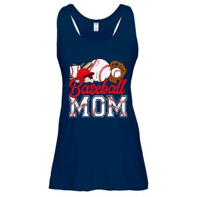 Retro Baseball Mom Mama Baseball Life Softball Life Game Day Ladies Essential Flowy Tank