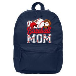 Retro Baseball Mom Mama Baseball Life Softball Life Game Day 16 in Basic Backpack