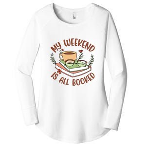 Reading Books My Weekend Is All Booked Gift Cute Reading Women's Perfect Tri Tunic Long Sleeve Shirt