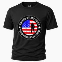 Raised By My Hero VeteranS Daughter Cooling Performance Crew T-Shirt