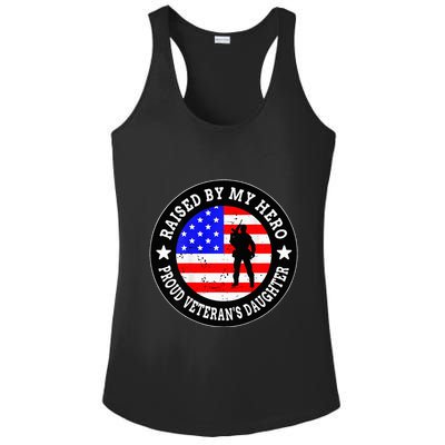Raised By My Hero VeteranS Daughter Ladies PosiCharge Competitor Racerback Tank