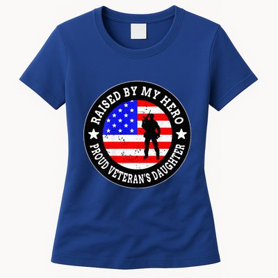 Raised By My Hero VeteranS Daughter Womens T-Shirt