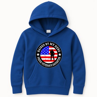 Raised By My Hero VeteranS Daughter Kids Hoodie