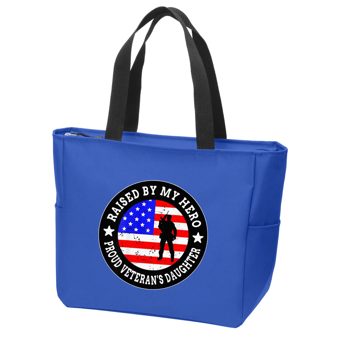 Raised By My Hero VeteranS Daughter Zip Tote Bag