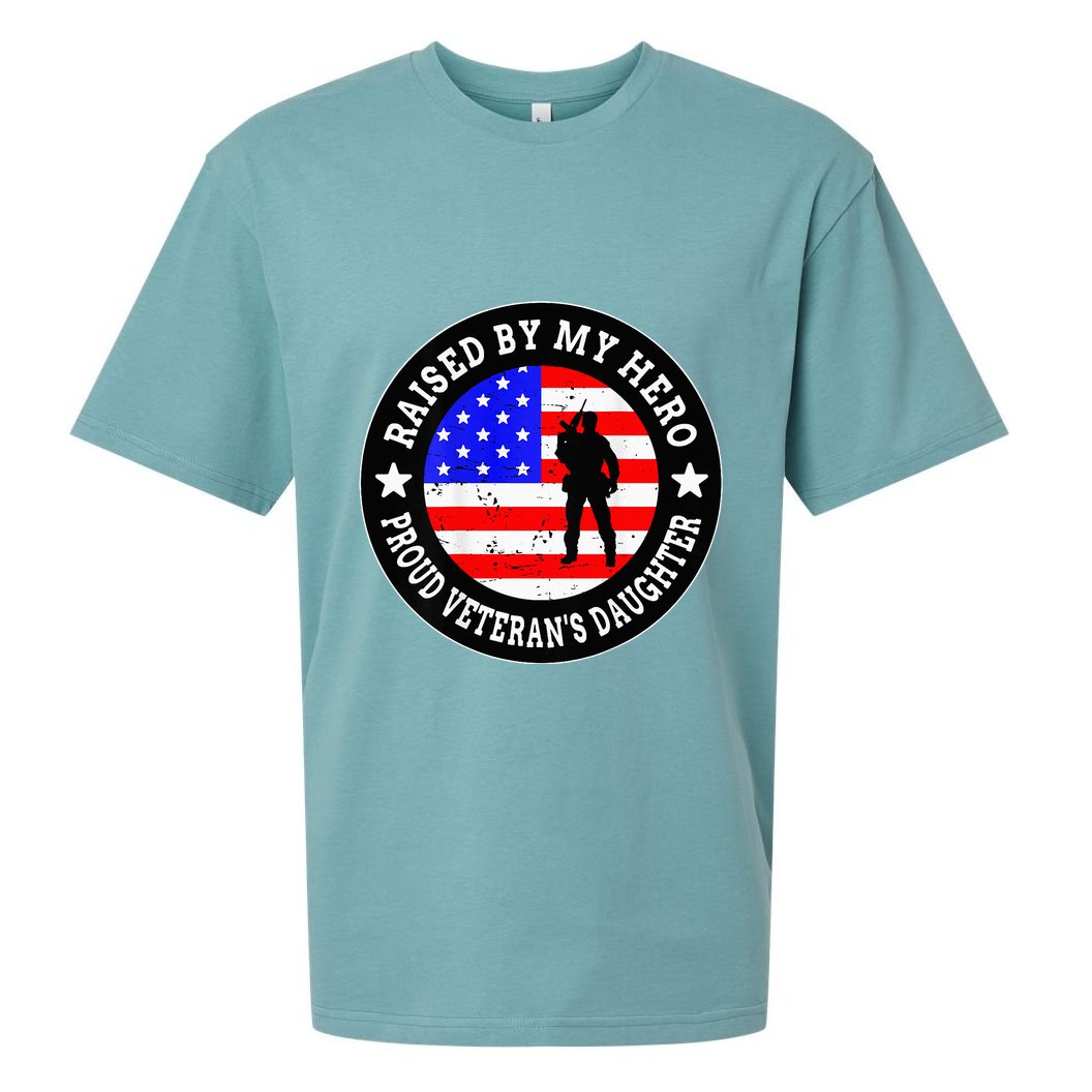 Raised By My Hero VeteranS Daughter Sueded Cloud Jersey T-Shirt