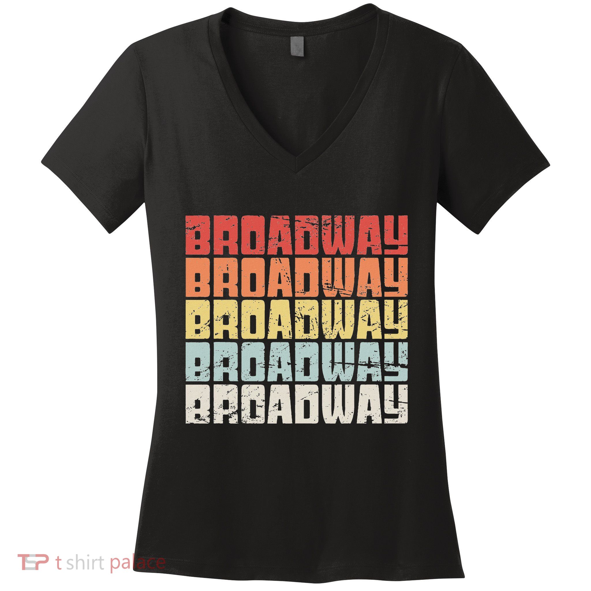 Retro Broadway Musical Theater Women's V-Neck T-Shirt